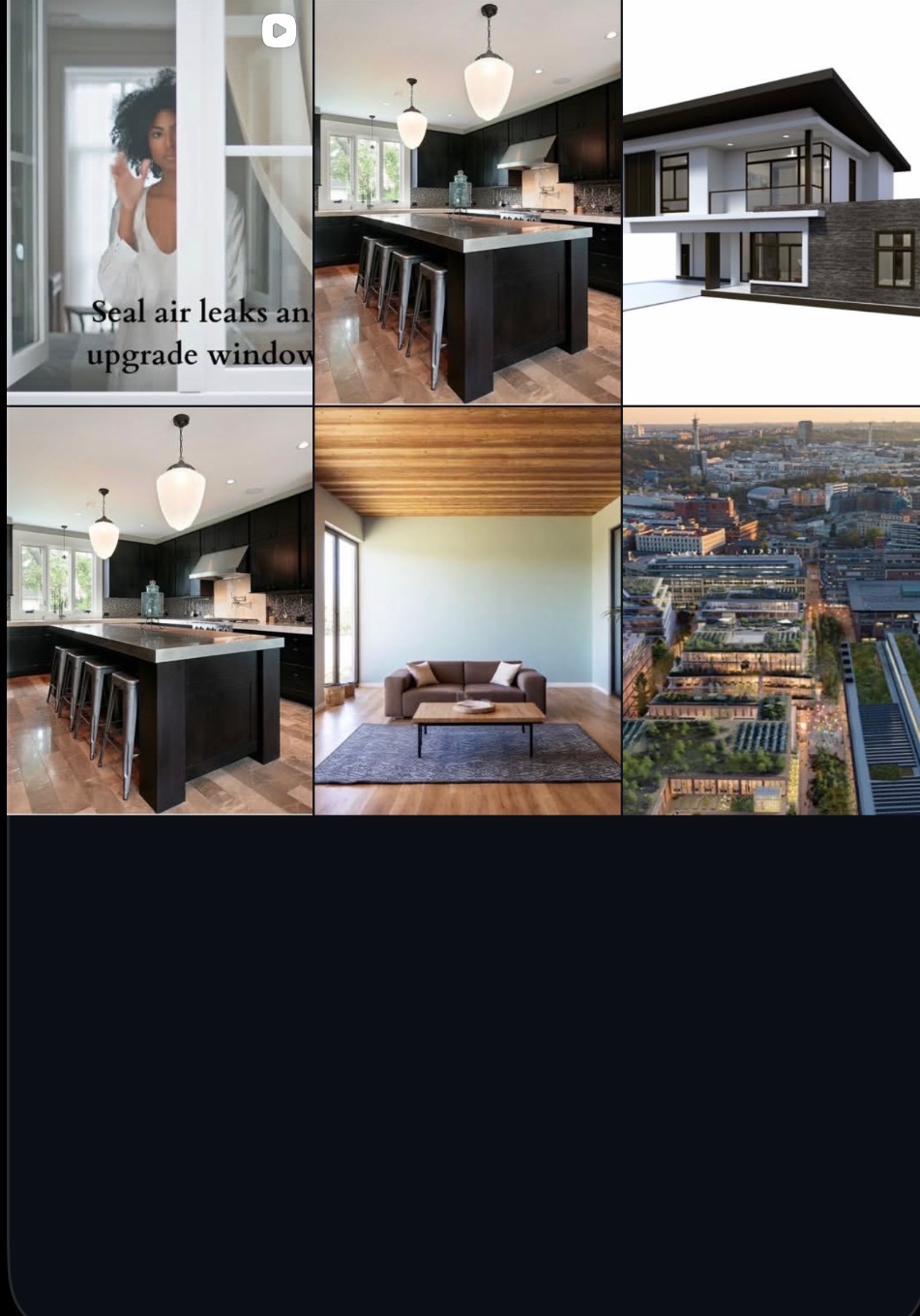Design-build firm Instagram feed before